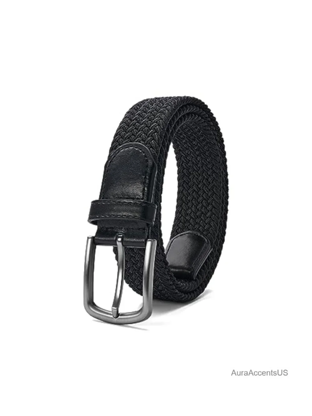 Men's Elastic Stretch Braided Casual Belt with Gift Box